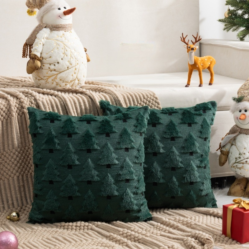 ホリデーシーズンの装飾用枕カバー