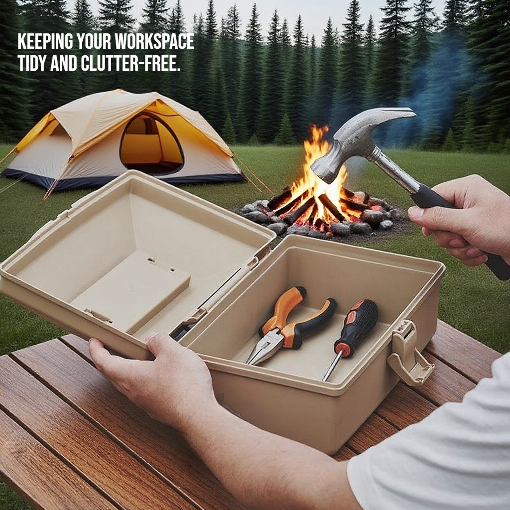 Large capacity storage toolbox with handle