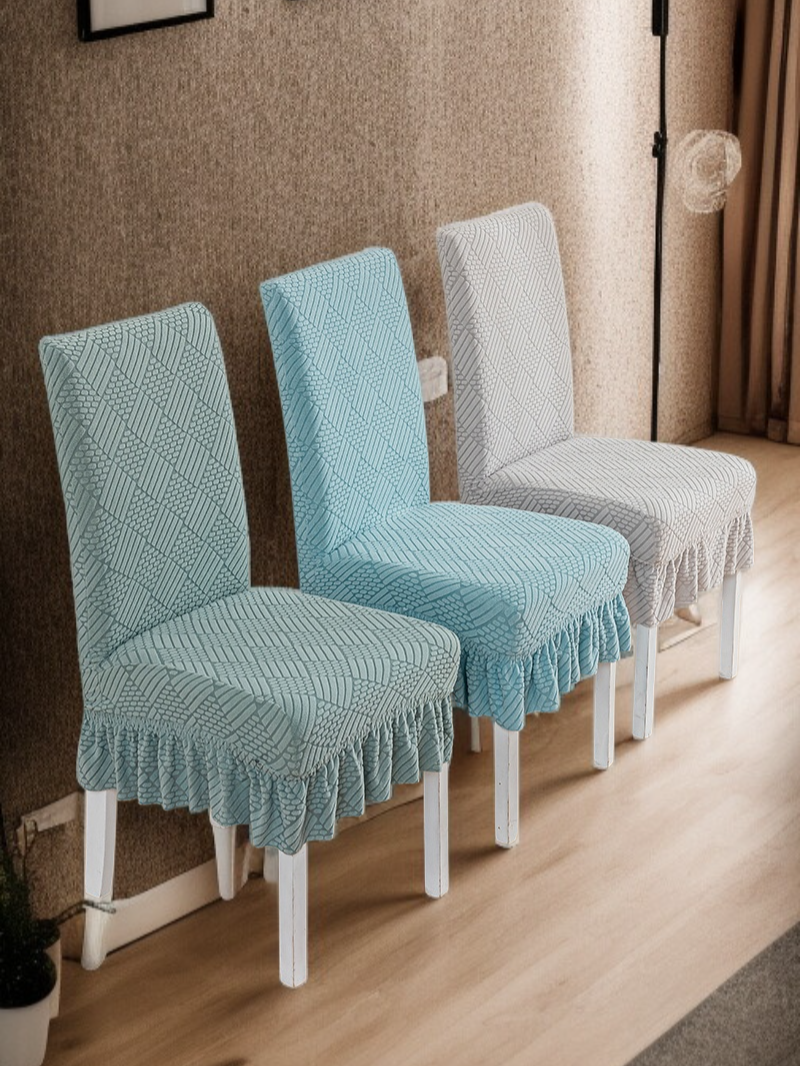 Integrated chair cover fitting perfectly on office chair