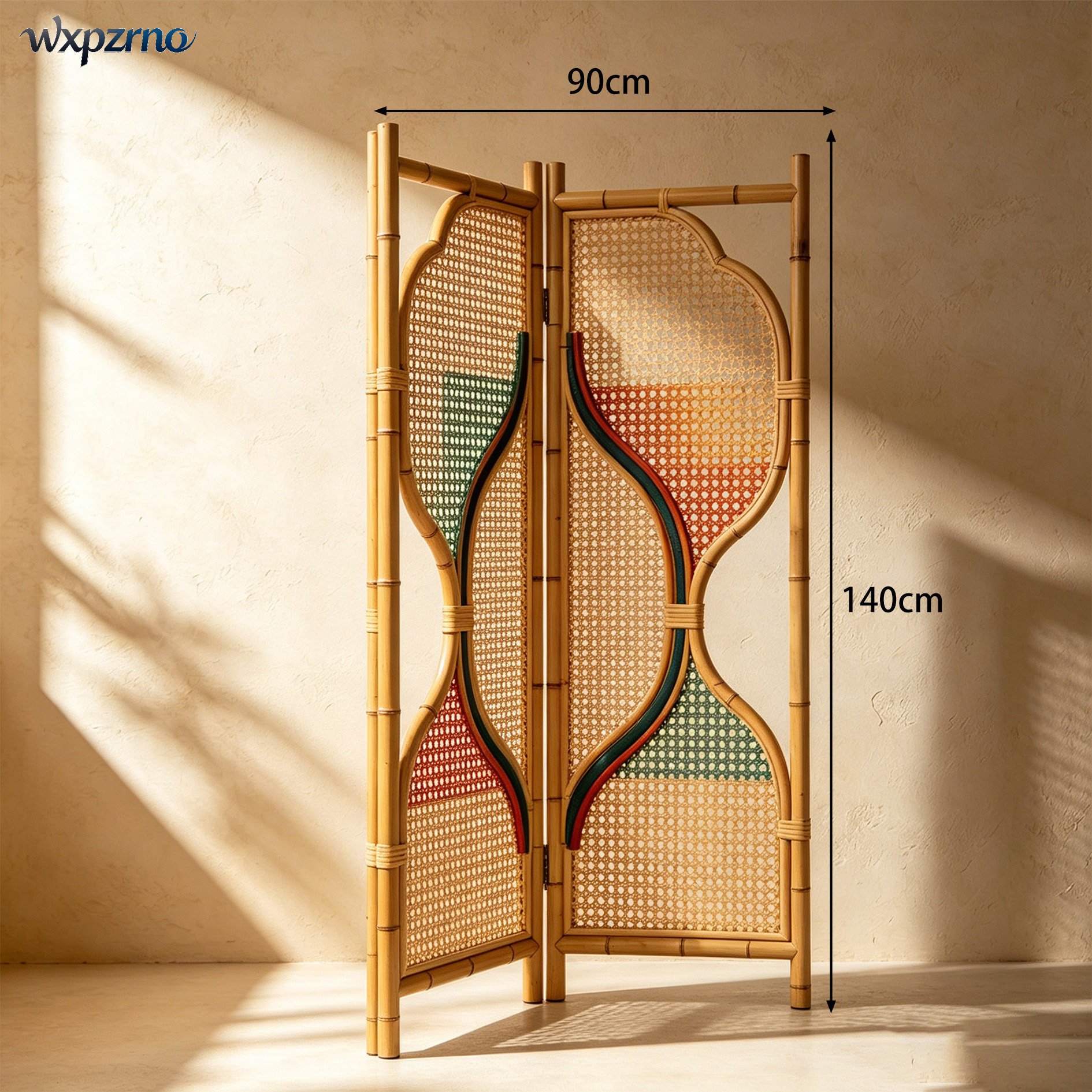 Stylish rattan screen for modern interiors