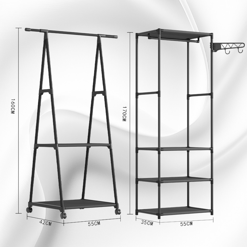 多功能無釘子落地掛衣架