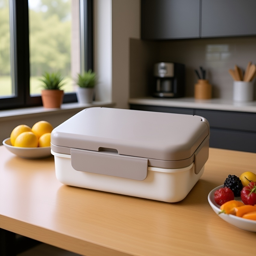 Lunchbox für Schüler und Büroangestellte, mikrowellengeeignet, mit Fächern