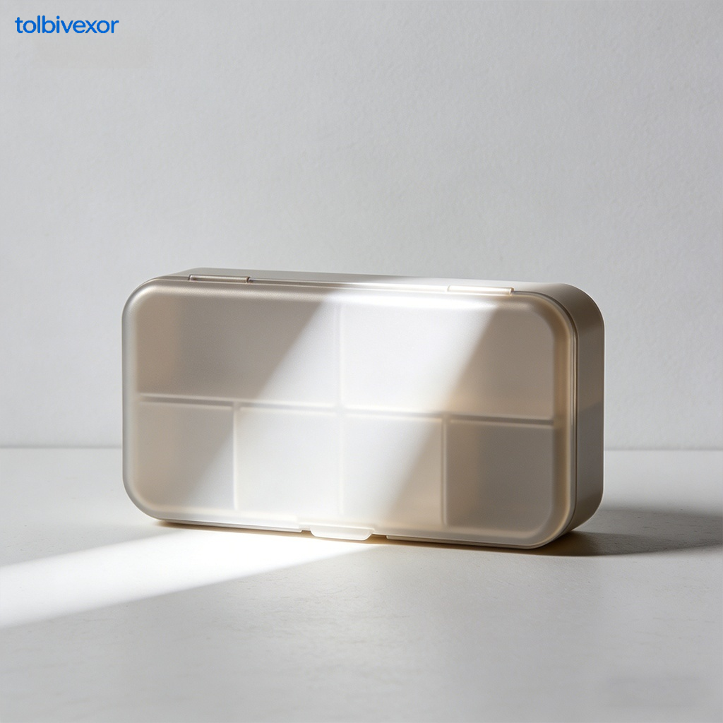 Light-proof portable pillbox for travel and daily use