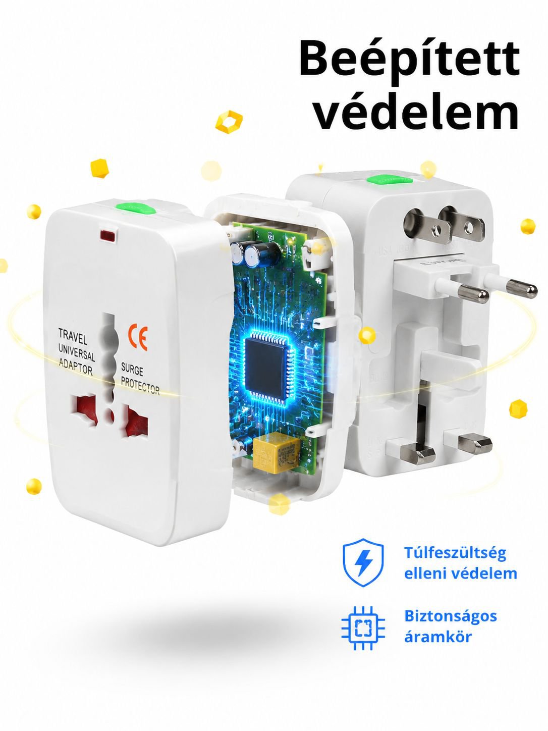 Különböző csatlakozók a multifunkcionális adapteren