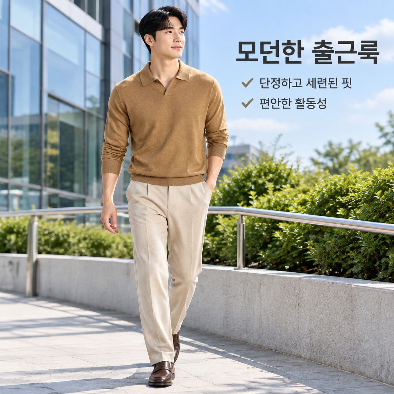 남성 울 실크 혼방 윙카라 긴팔 니트 스웨터 가을 겨울 이너