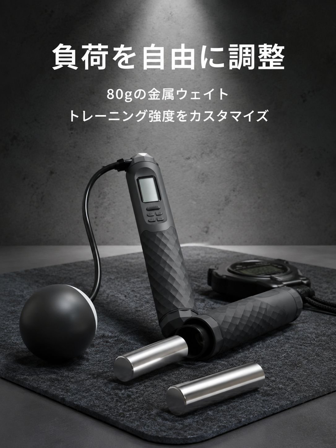 大画面表示スマート夜用縄跳び