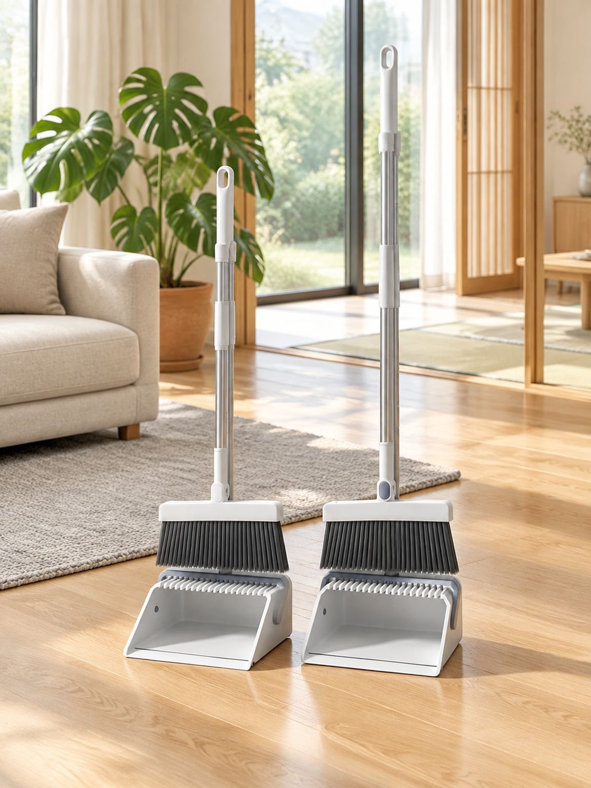 Efficient heavy-duty cleaning tools in a neat foldable set
