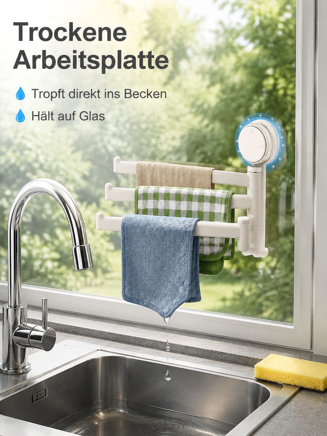 Rotierbares Küchen-Abtropfregal