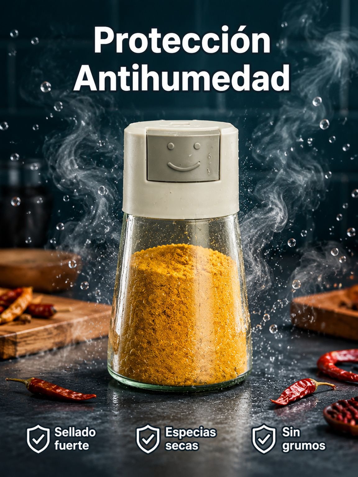 Tarro de vidrio para especias Organizador de cocina