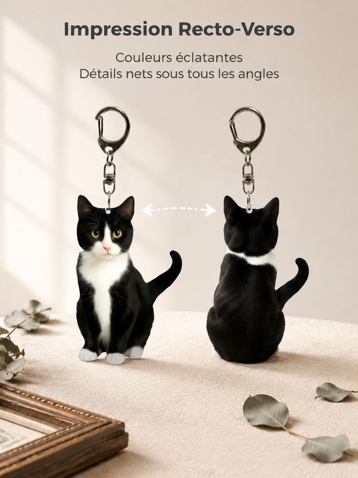 Accessoire décoratif avec photo réaliste d'un chien