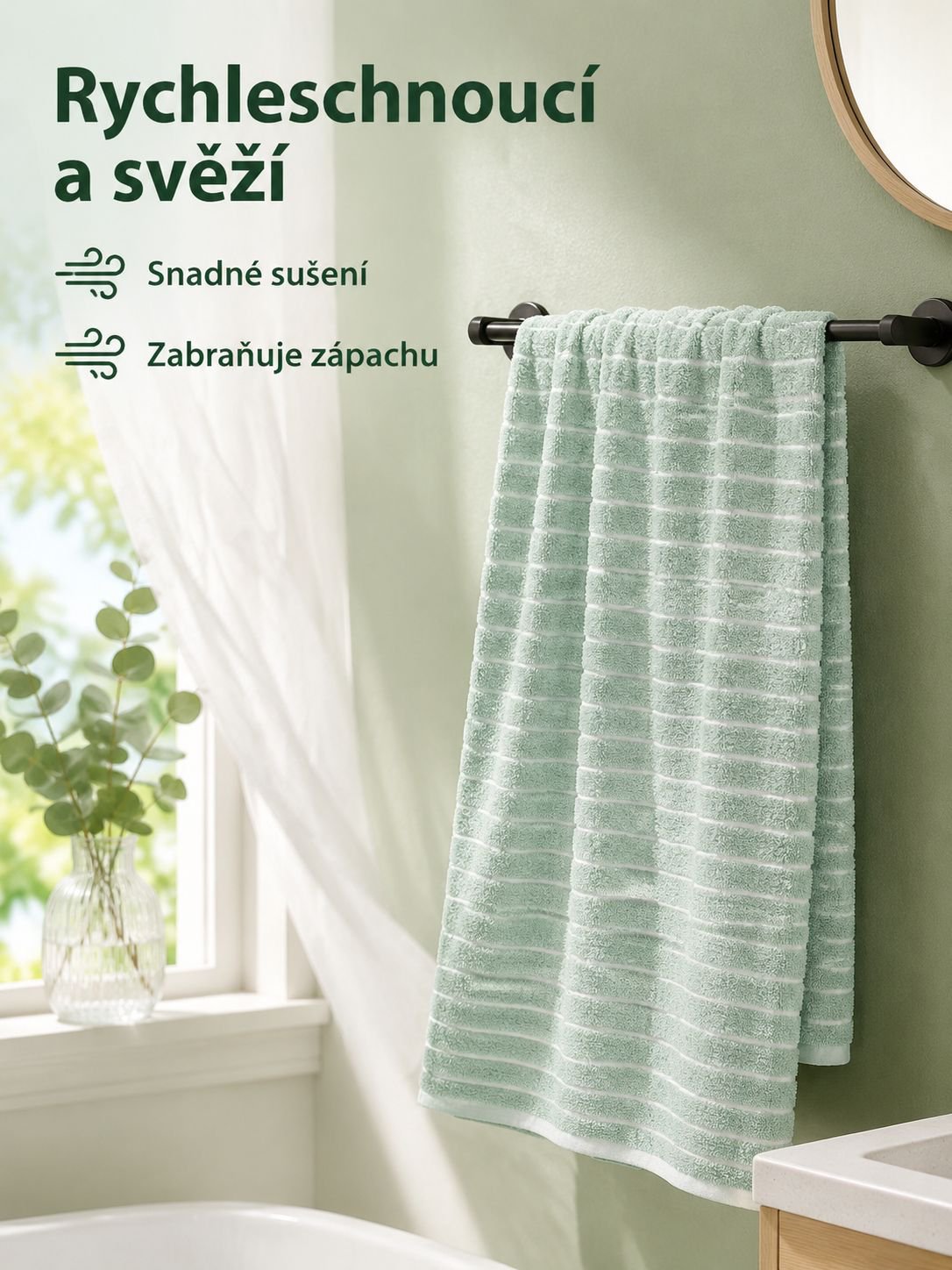 Přenosný pruhovaný korálový ručník na koupání