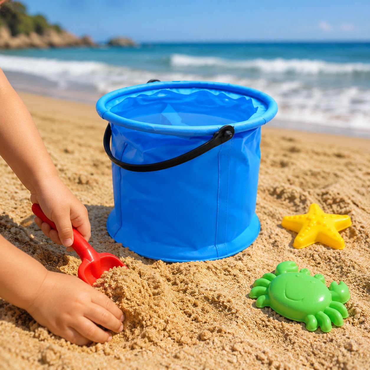 Outdoor Durable Waterproof Foldable Water Bucket for Camping and Fishing