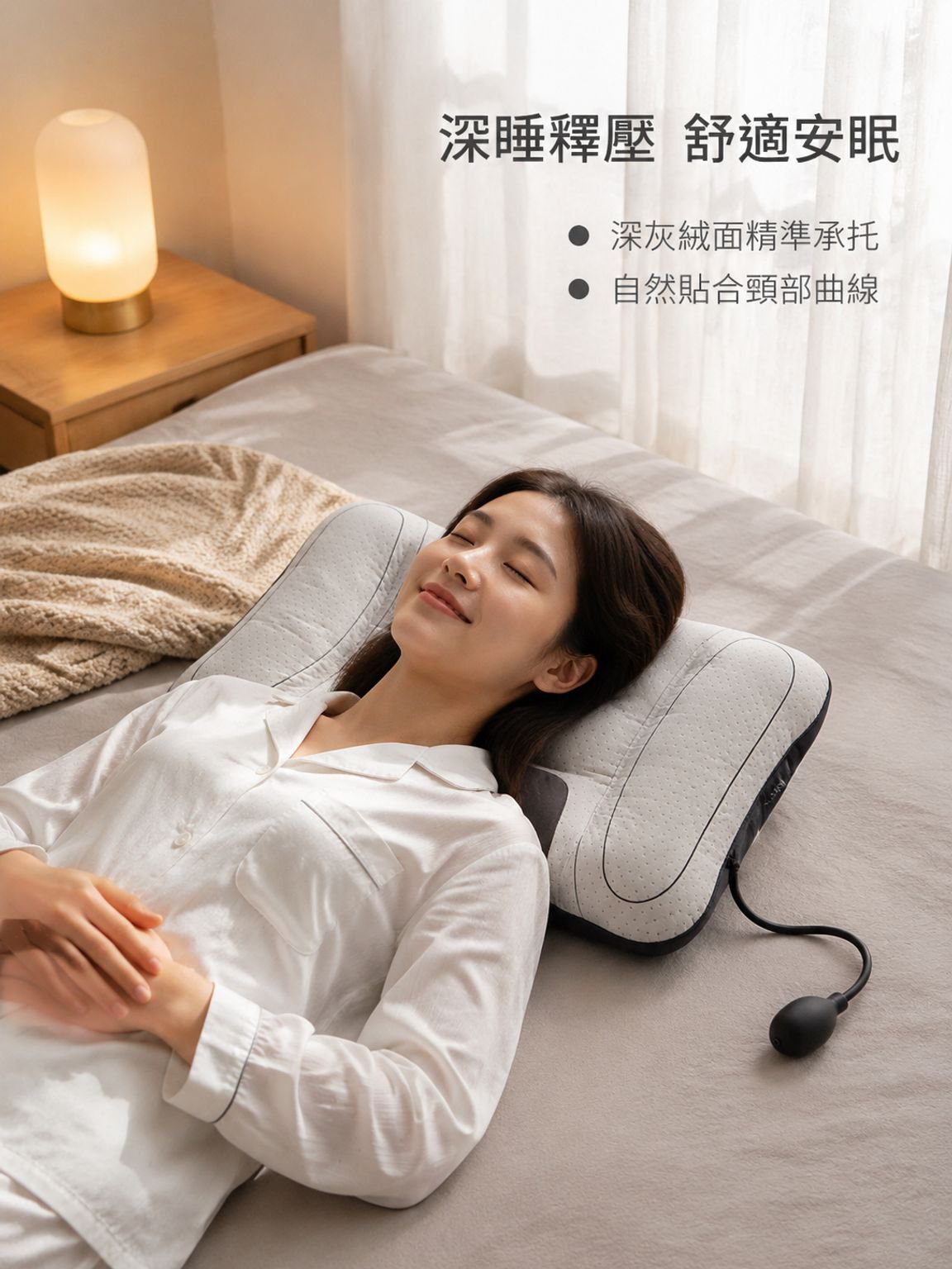 家用護頸椎充氣枕頭