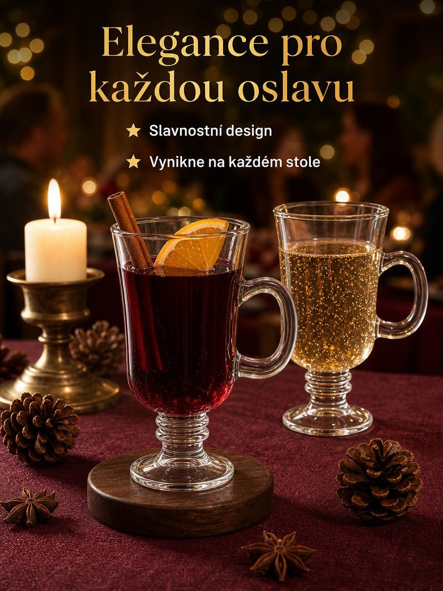 Zesílená tepelně odolná sklenice na nápoje