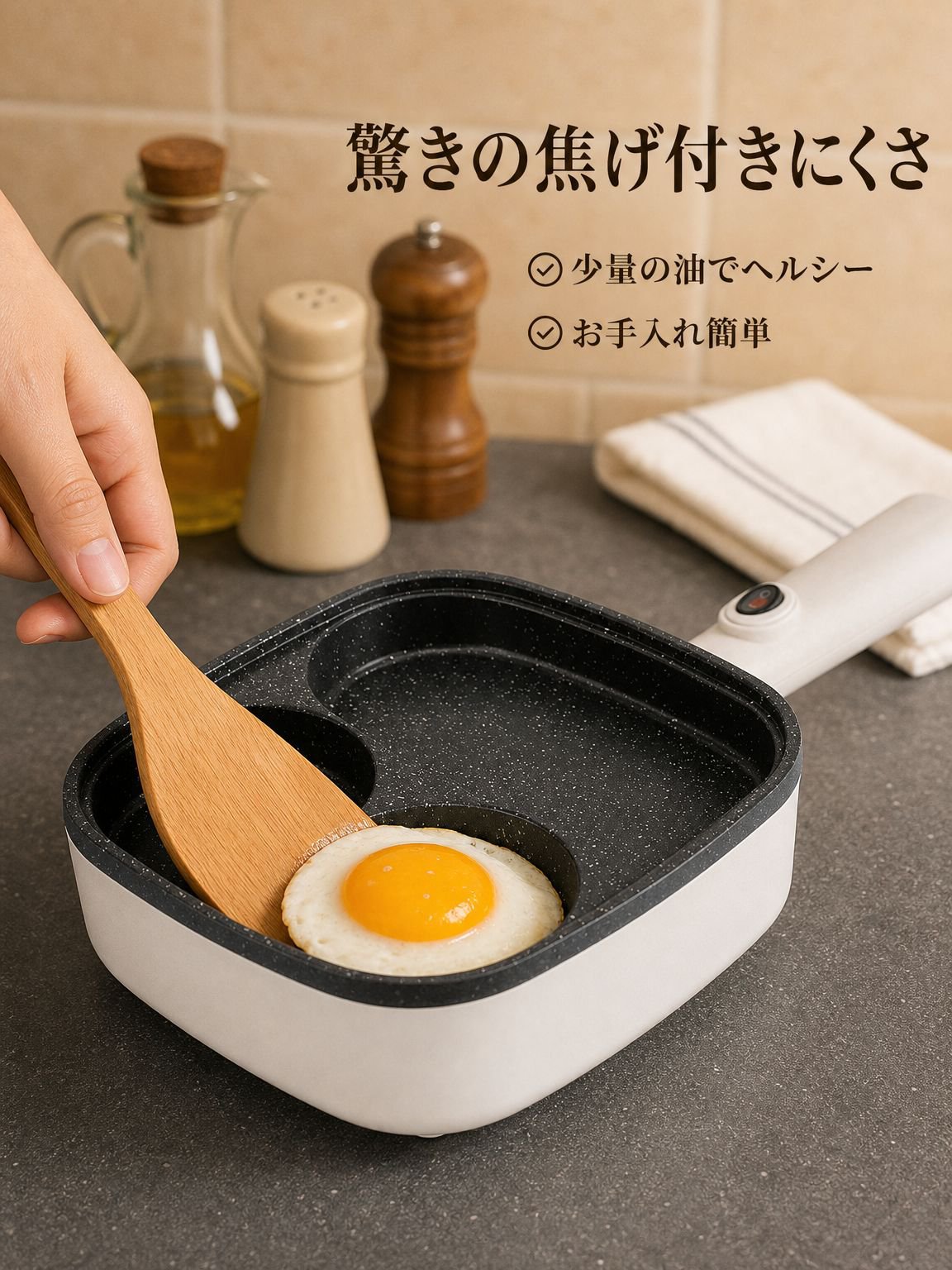 多機能四穴卵焼きフライパン
