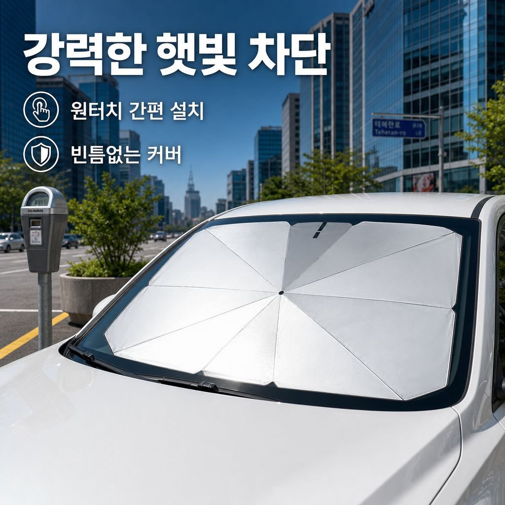 맞춤형 자동차 앞유리 선쉐이드 우산