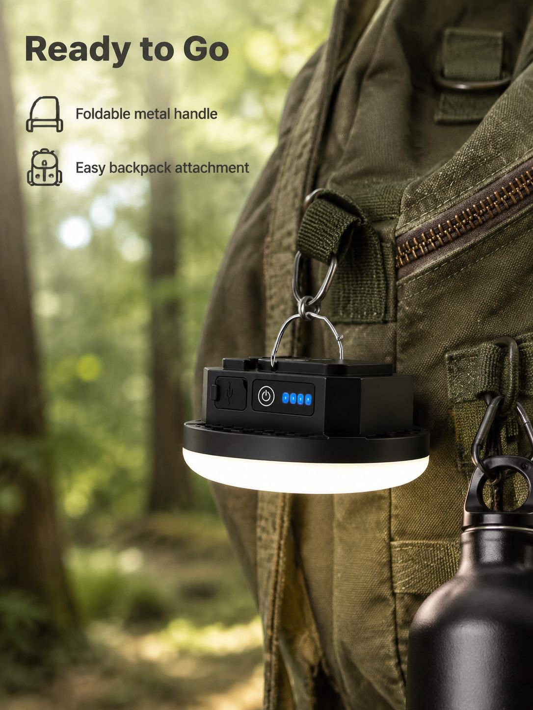 Waterproof and durable portable tent lamp