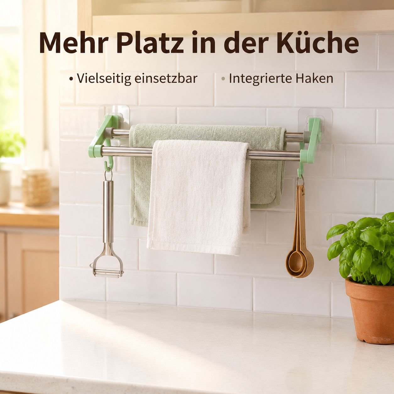 Doppelter Wandhandtuchhalter fürs Badezimmer