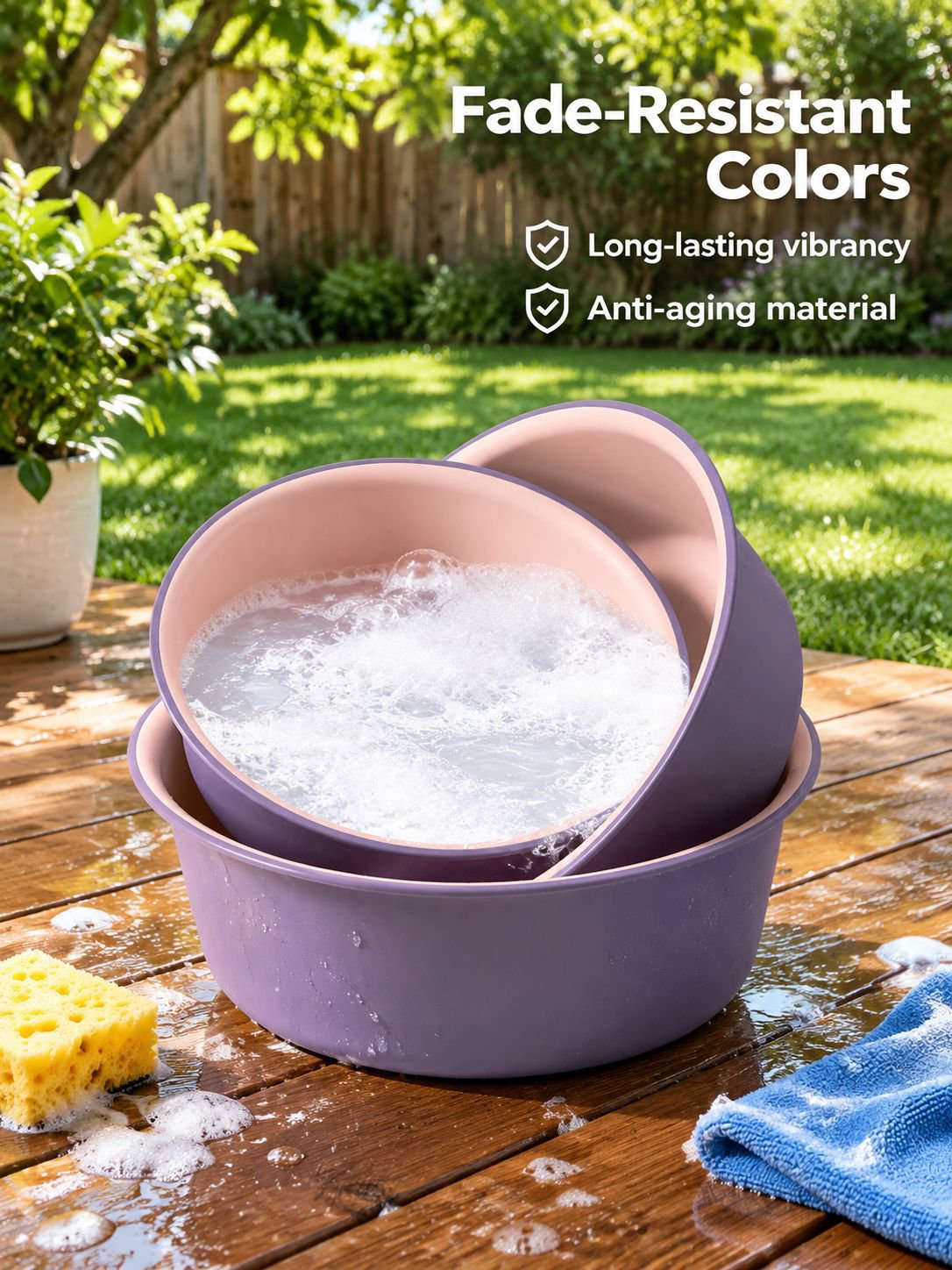 Thickened plastic construction of the wash basin