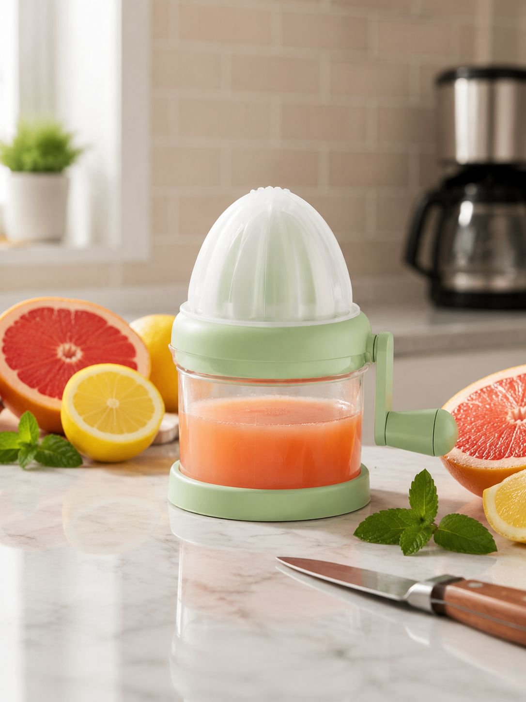 Exprimidor de frutas portátil y eficiente