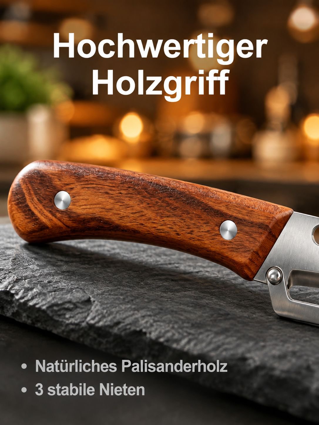 Neuer multifunktionaler Sparschäler mit Holzgriff Capybara