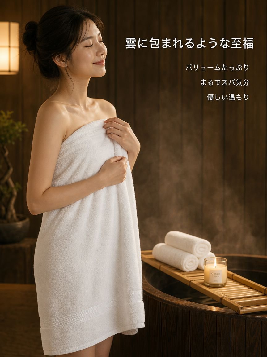 オールコットンやわらかバスタオル