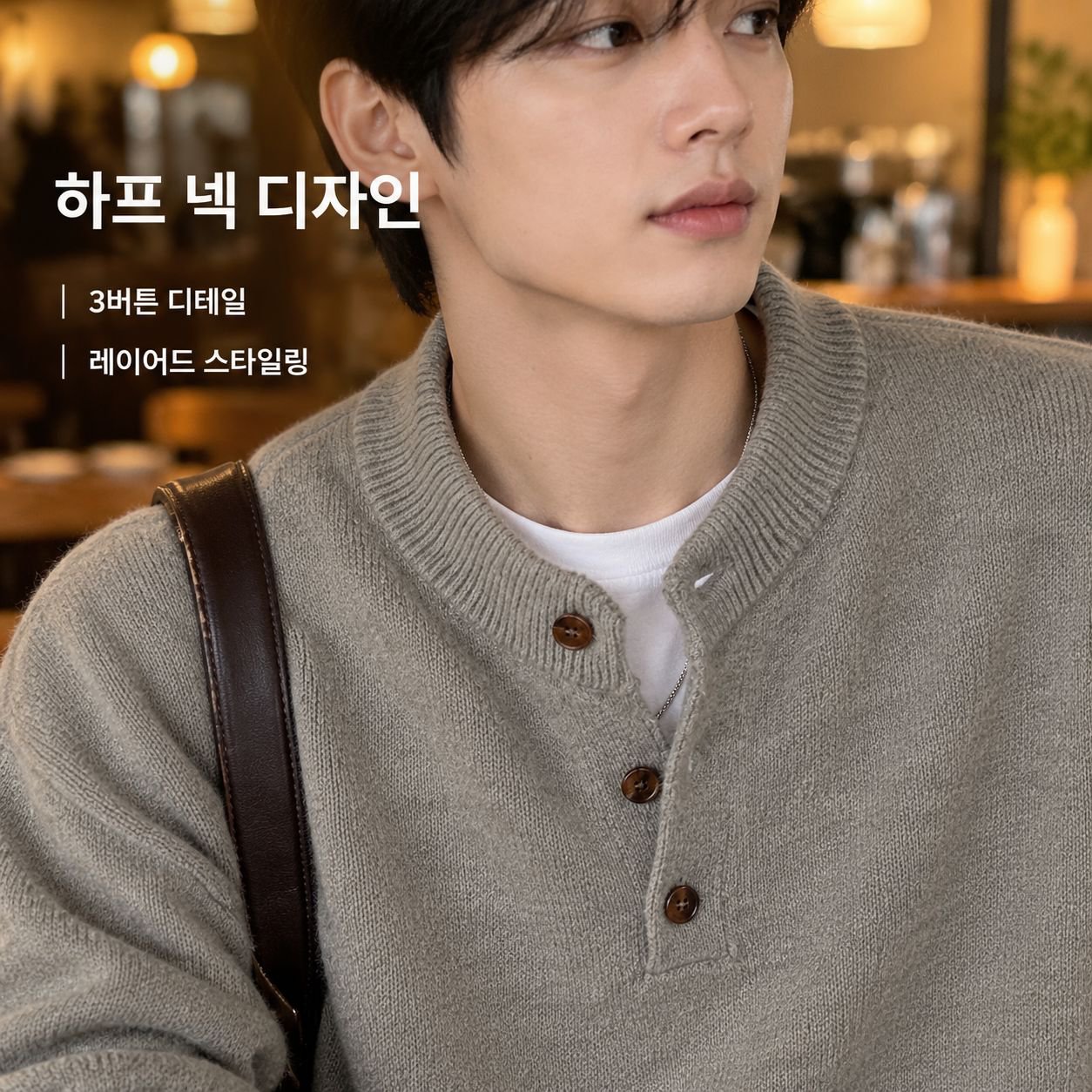 남성용 루즈핏 니트 스웨터