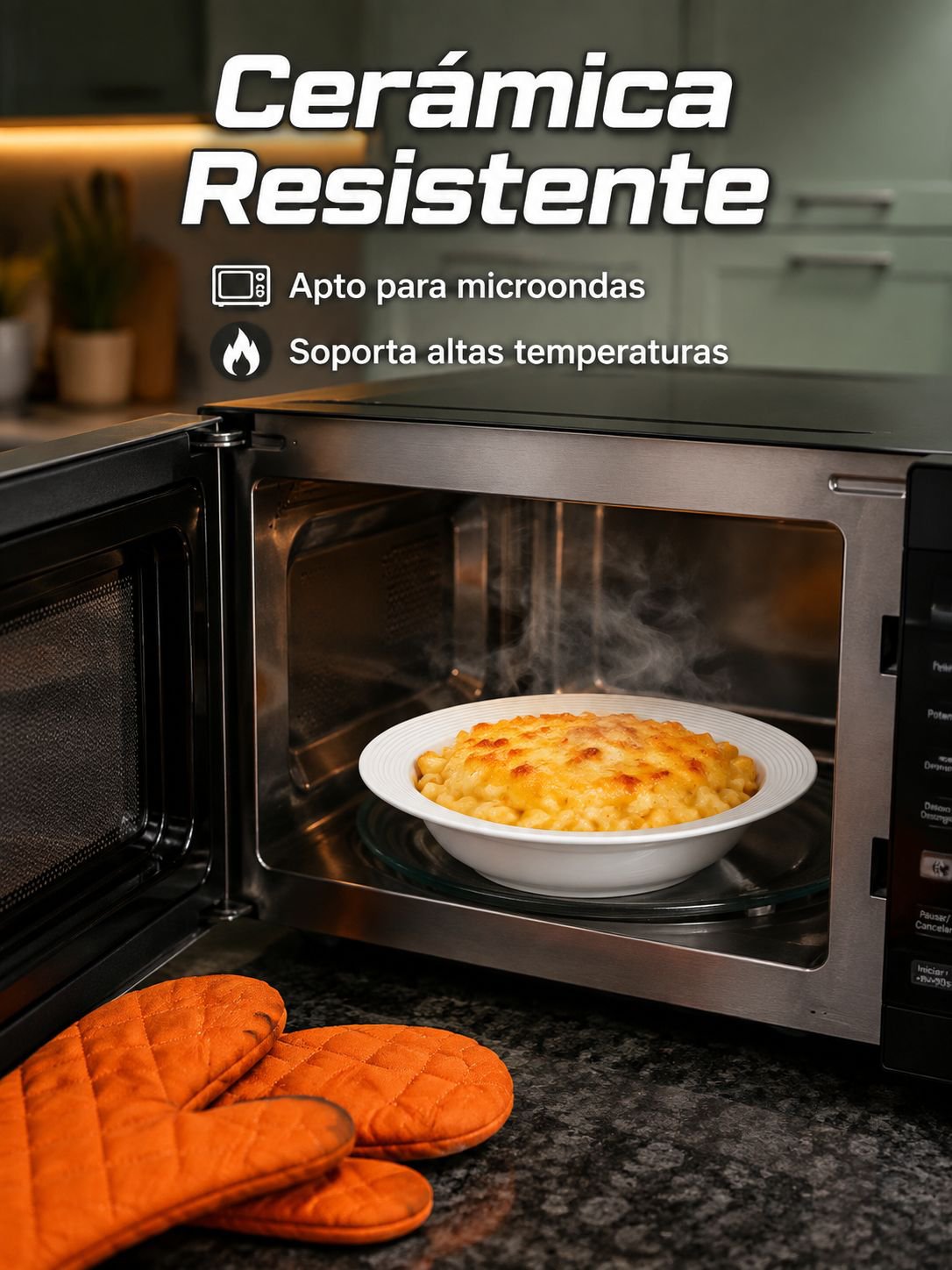 Bol de cerámica hondo de gran capacidad