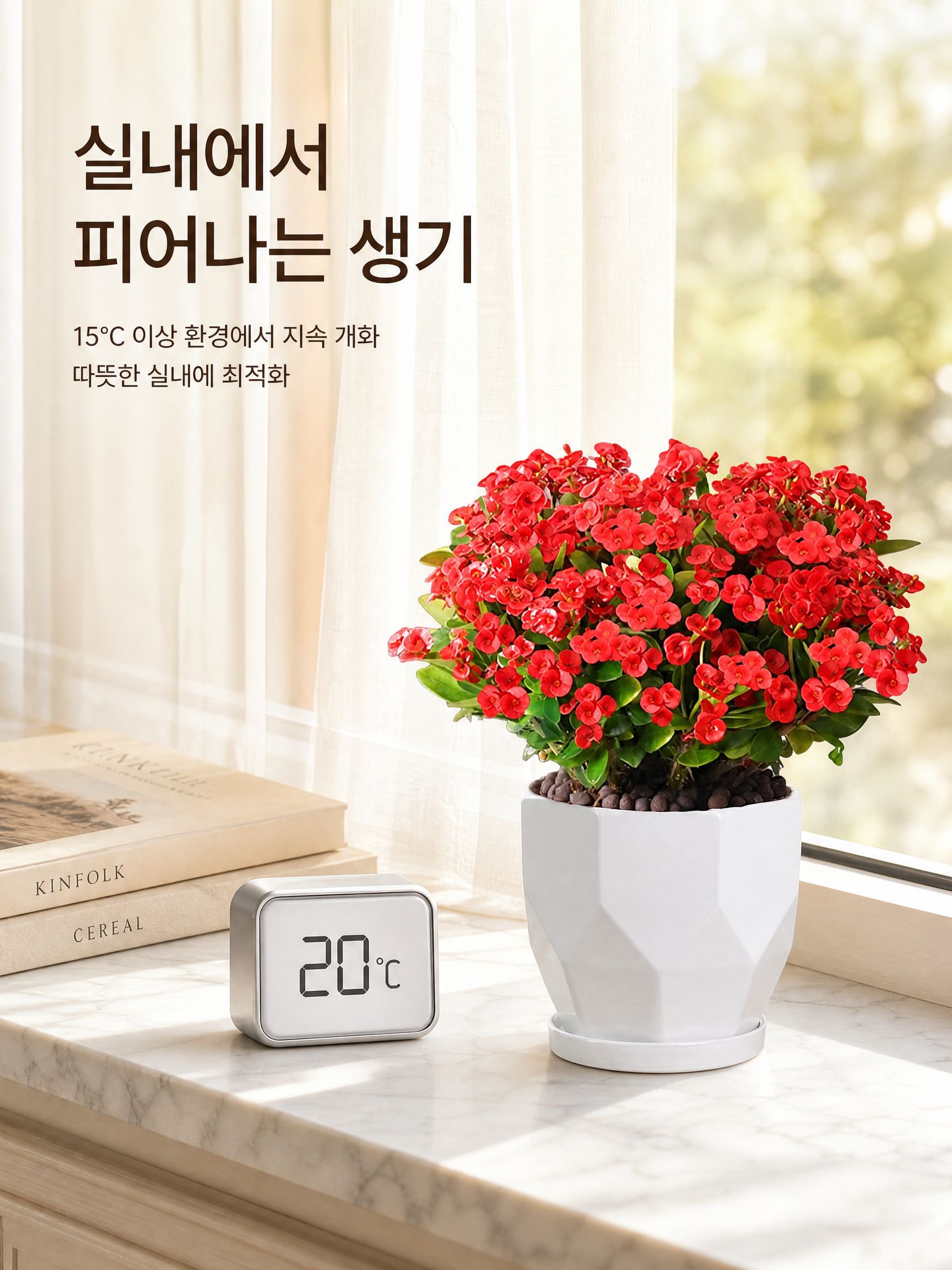 실내 베란다 사계절 개화 선인장매화 화분식물