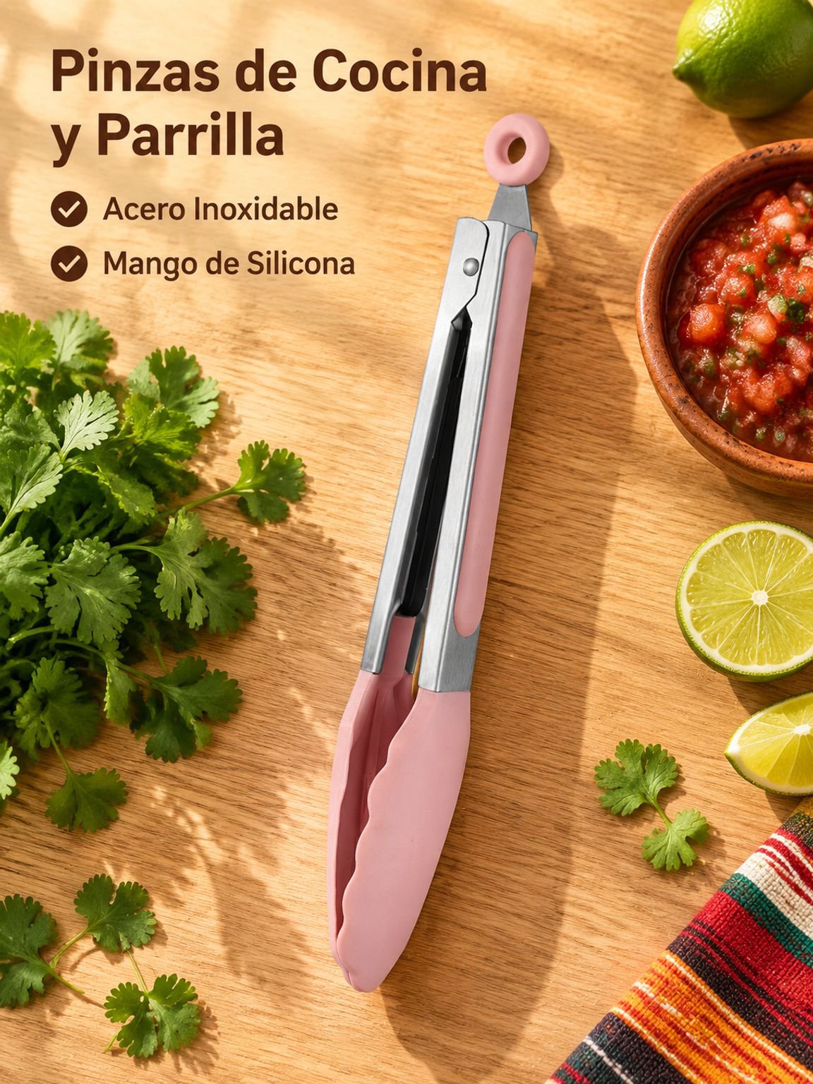 Pinzas para barbacoa de acero inoxidable