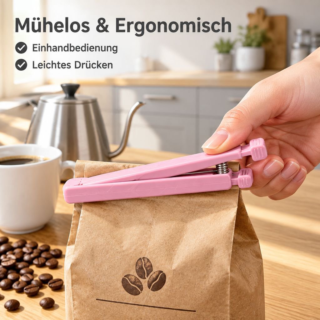 Große Beutelverschluss-Clips für Lebensmittel & Snacks Frischeklammern