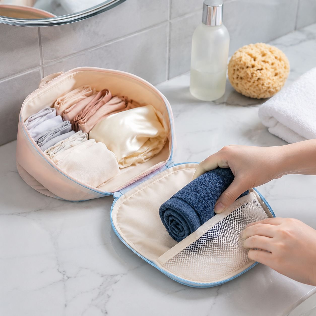 Machine washable hemispherical storage bin for home