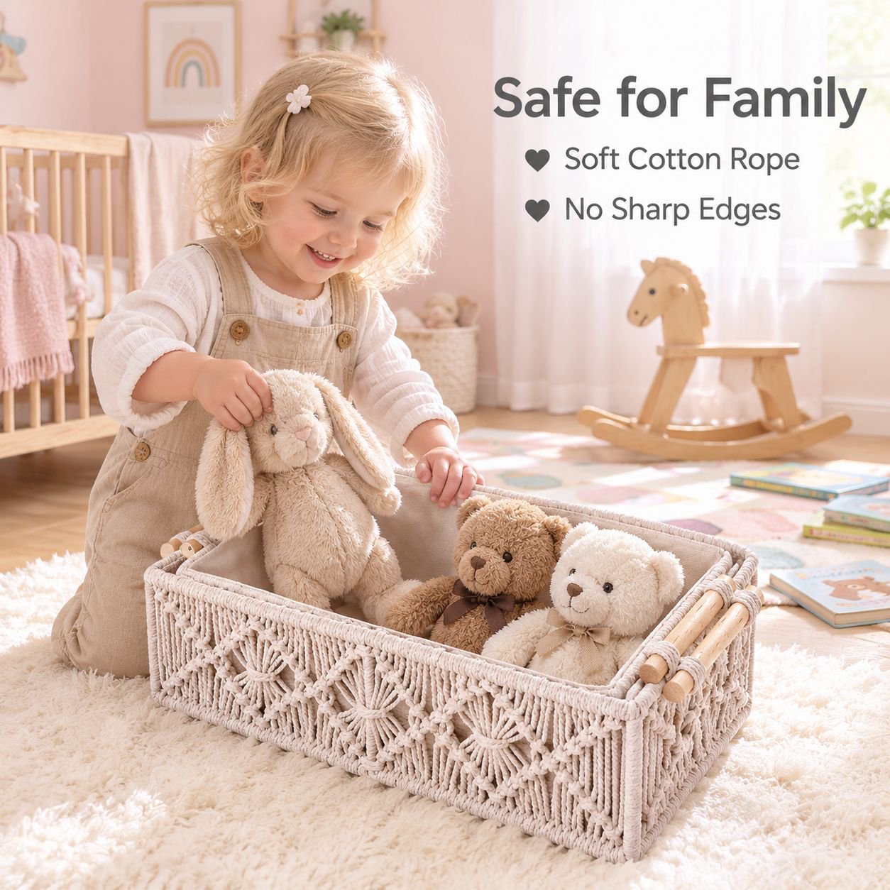 Desktop Cotton Rope Woven Storage Box