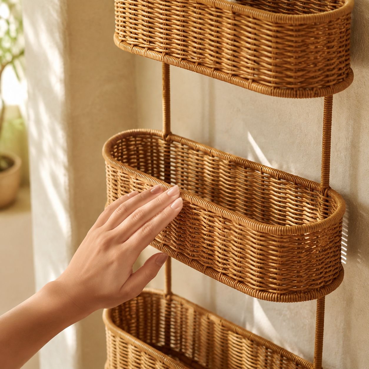 No-Drill Multipurpose Storage Shelf mounted in kitchen