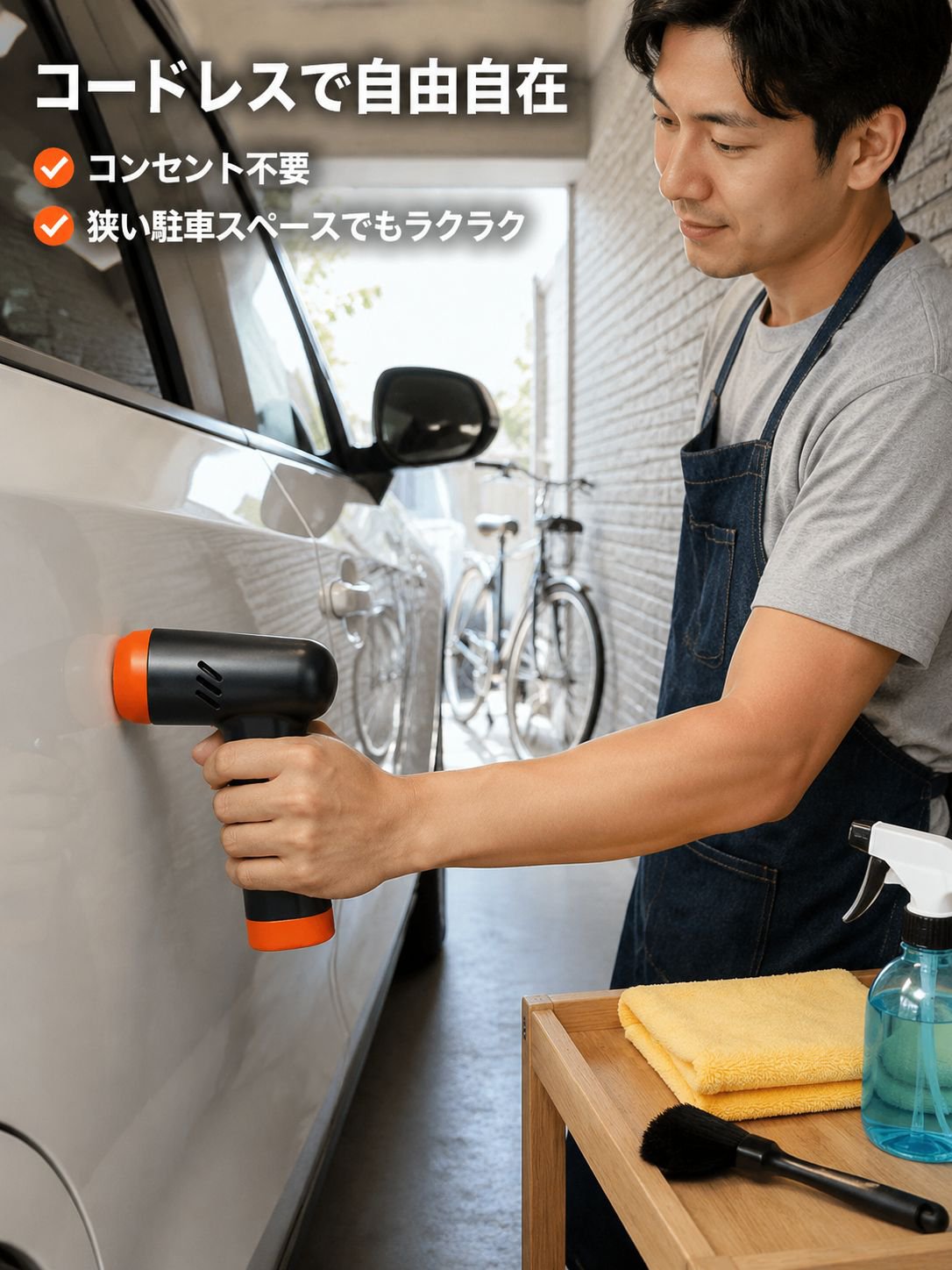 家庭用自動車電動ワックス機