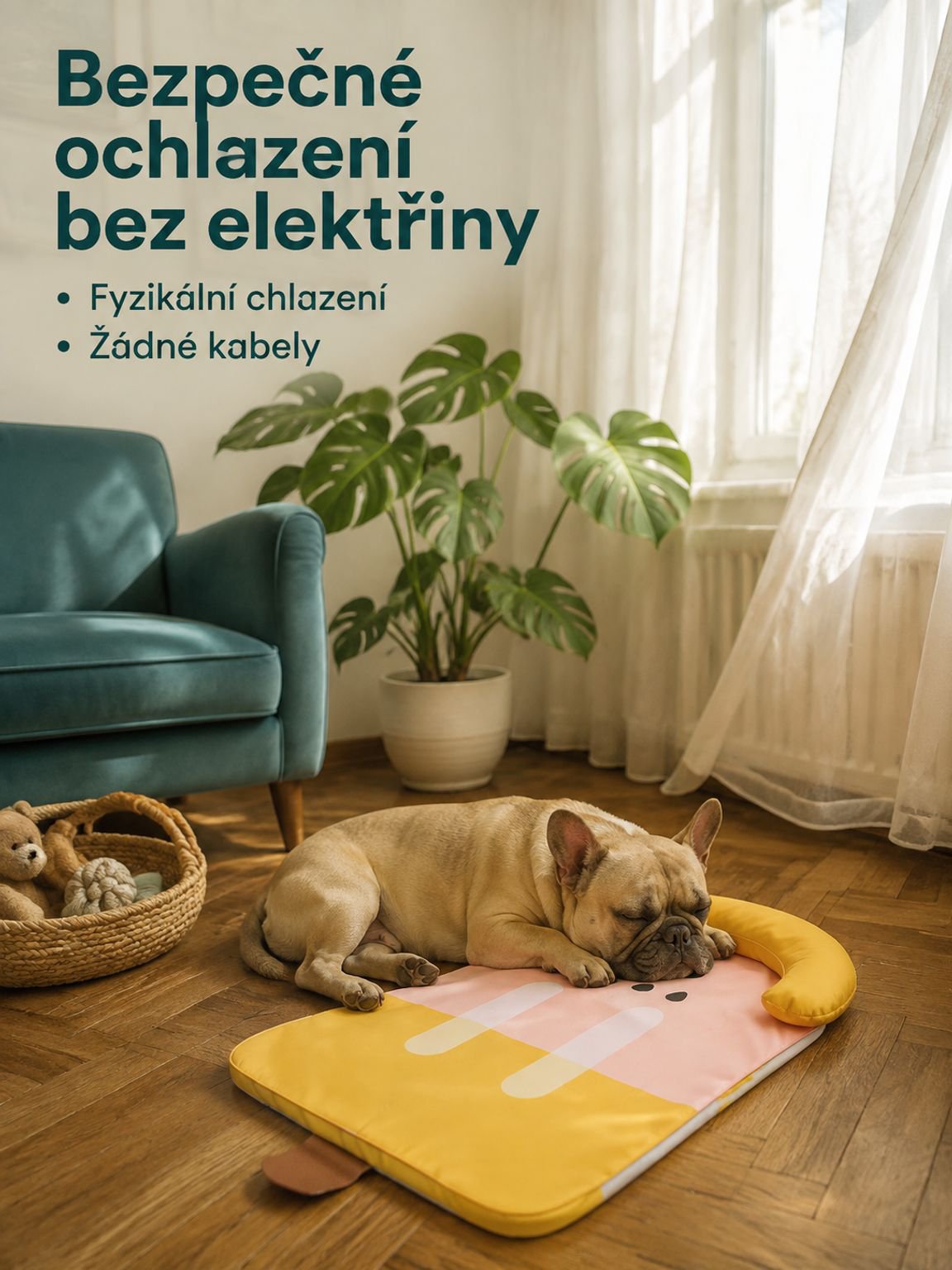 Podložka z ledového hedvábí pro podporu krku domácího mazlíčka