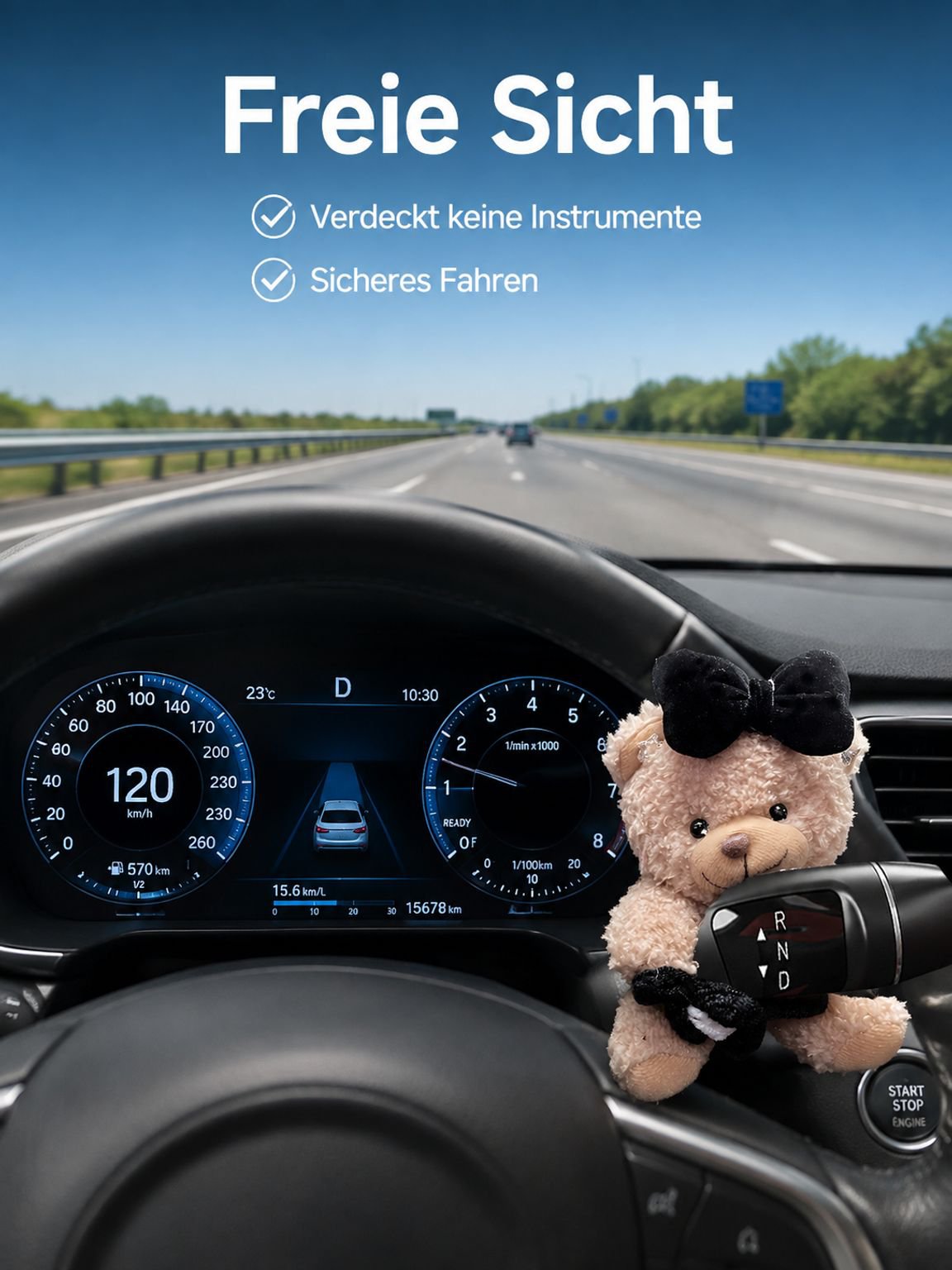 Bären Deko für Scheibenwischerhebel im Auto