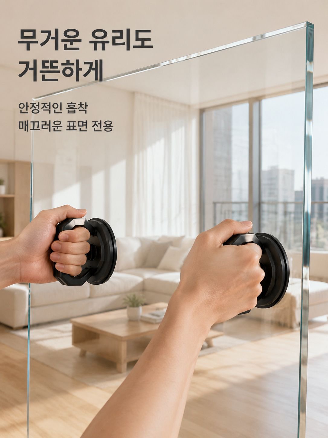 녹림 천장흡입판 강력탈부착 알루미늄 걸쇠판 전용 일체형 유리타일 바닥 타일 소형흡입기