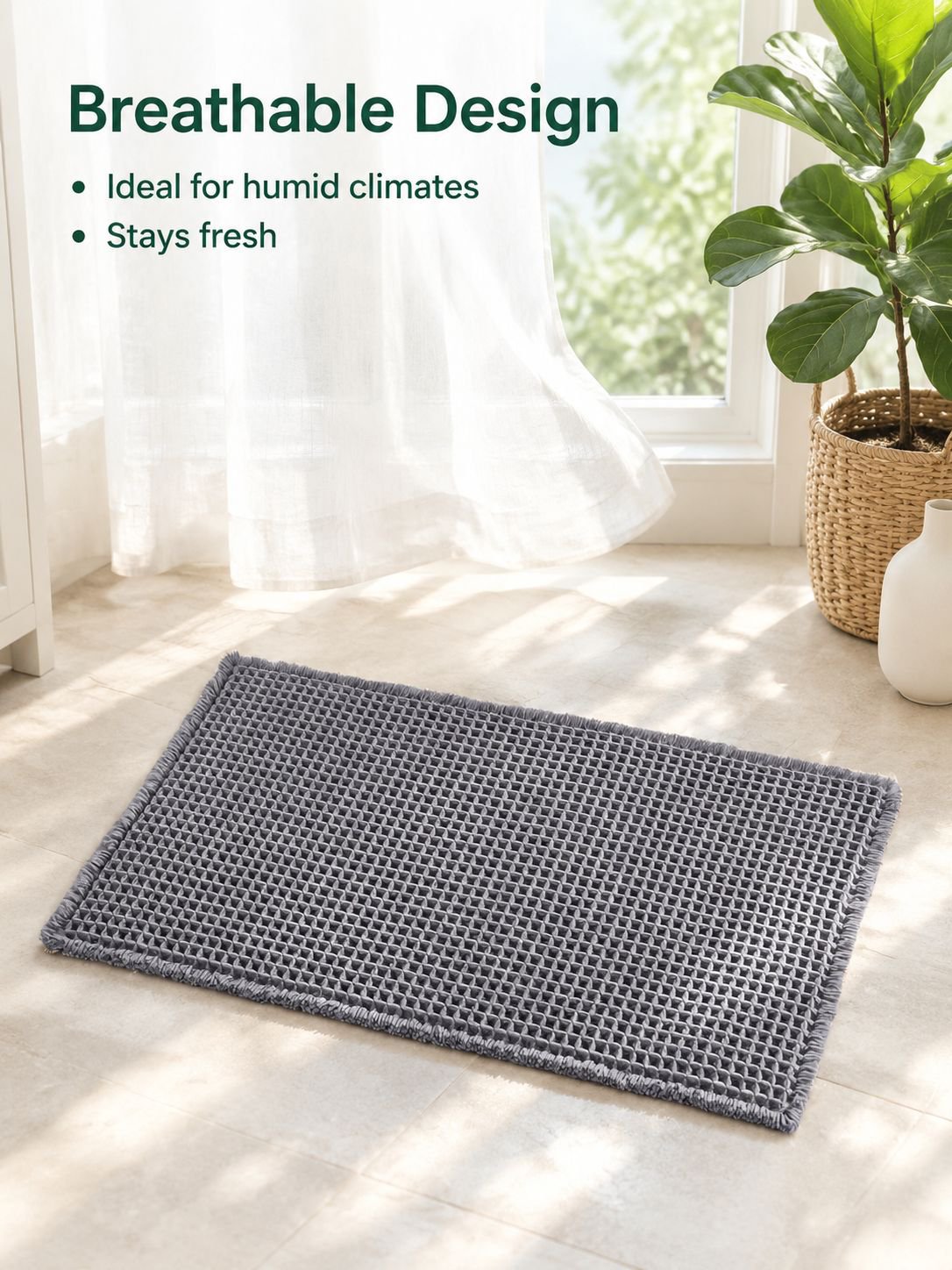 Huafu Ge bathroom floor mat anti slip, absorbent, quick drying