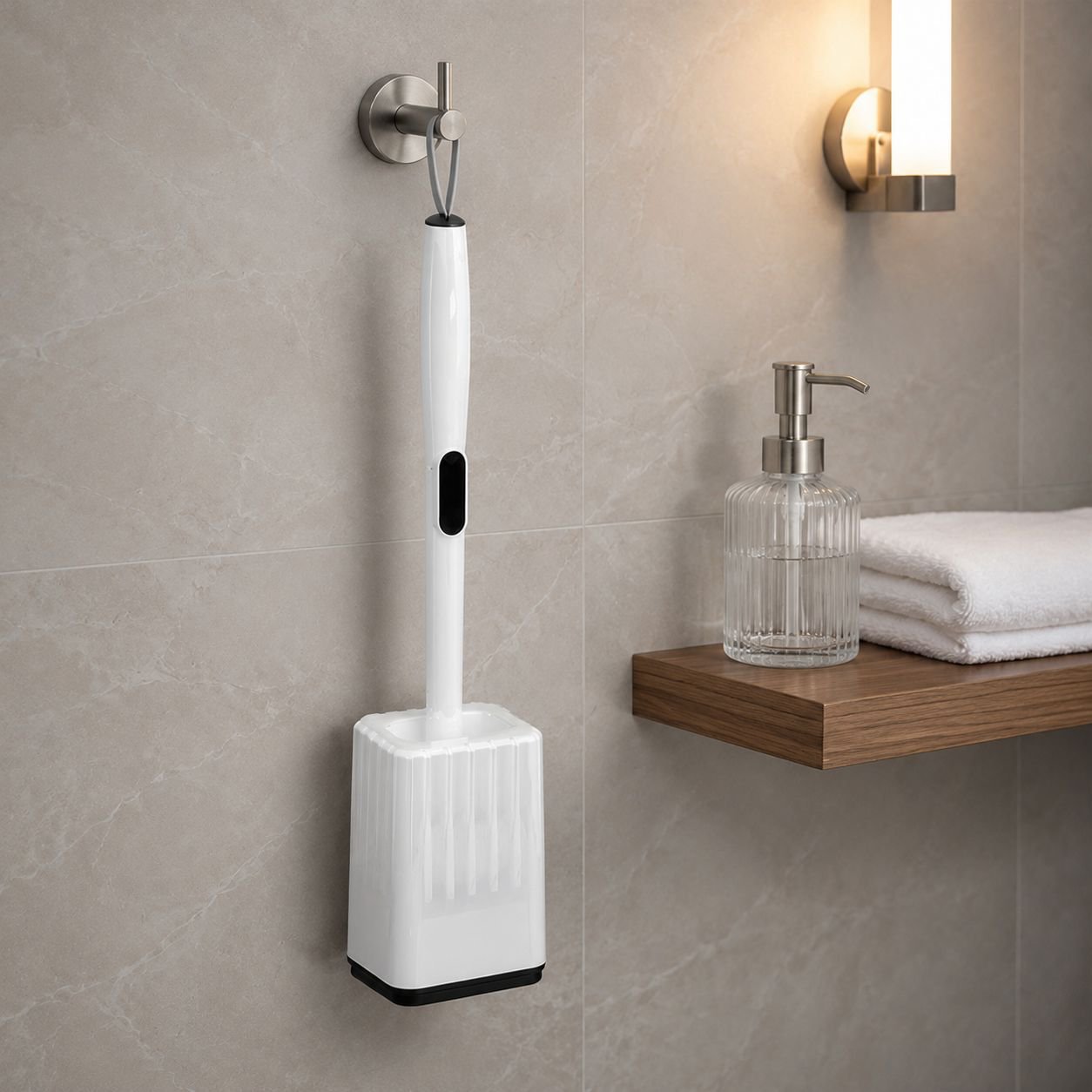 Multipurpose cleaning set brushing bathtub edges