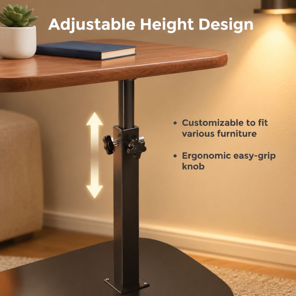 Adjustable Height Sofa Side Table