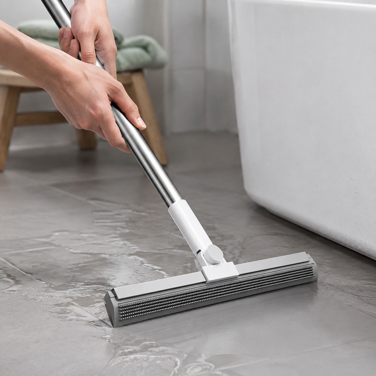 Durable Rubber Broom Head Home Cleaning Tool