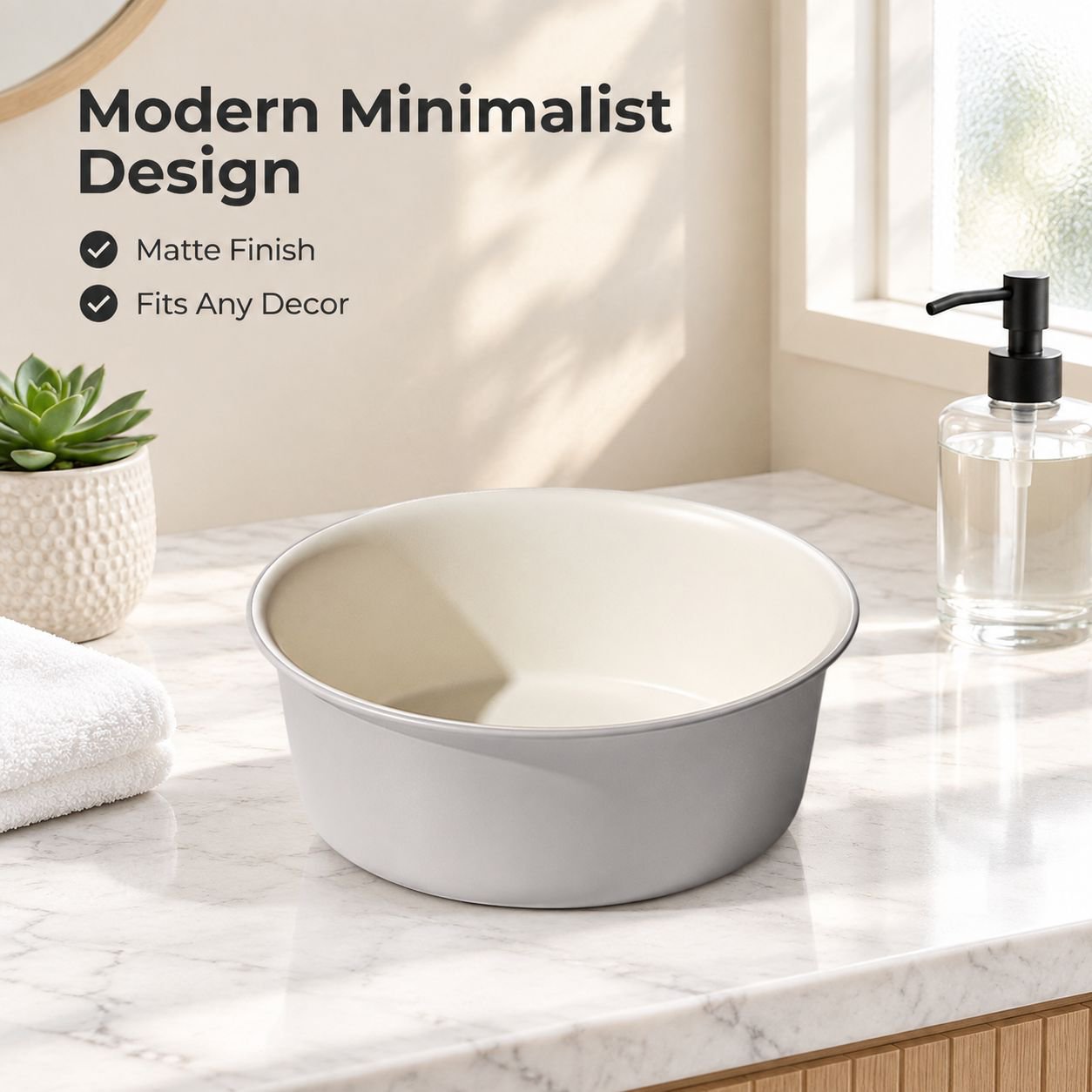 Large Thickened Durable Plastic Wash Basin for Home