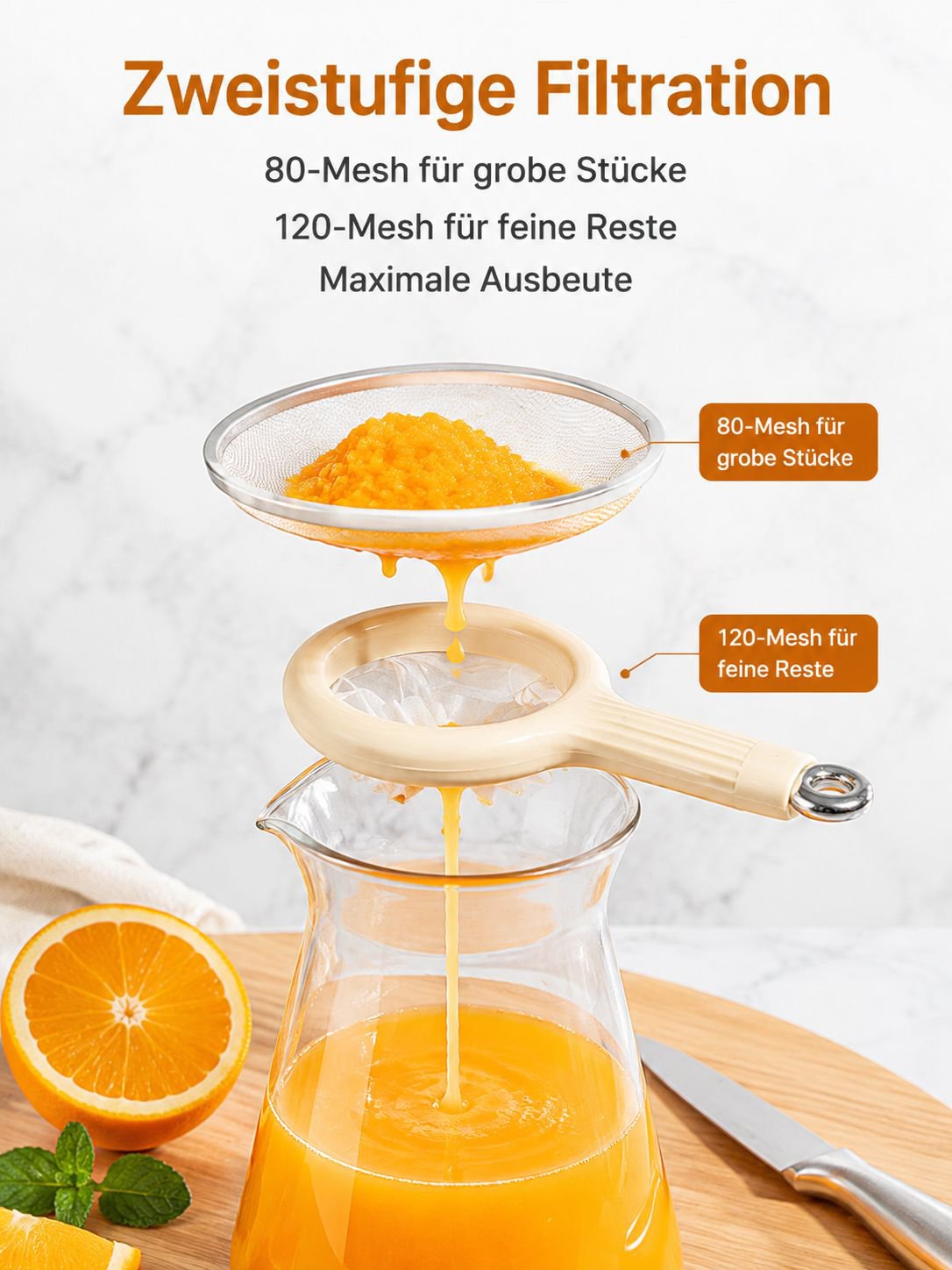 Multifunktionales Saft-Sieb, Großhandel für Küchenbedarf