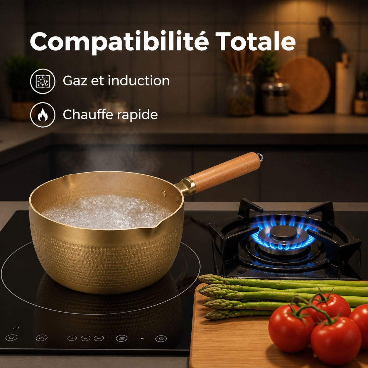 Casserole Yukihira Japonaise Antiadhésive Pierre Maifan Gaz Induction