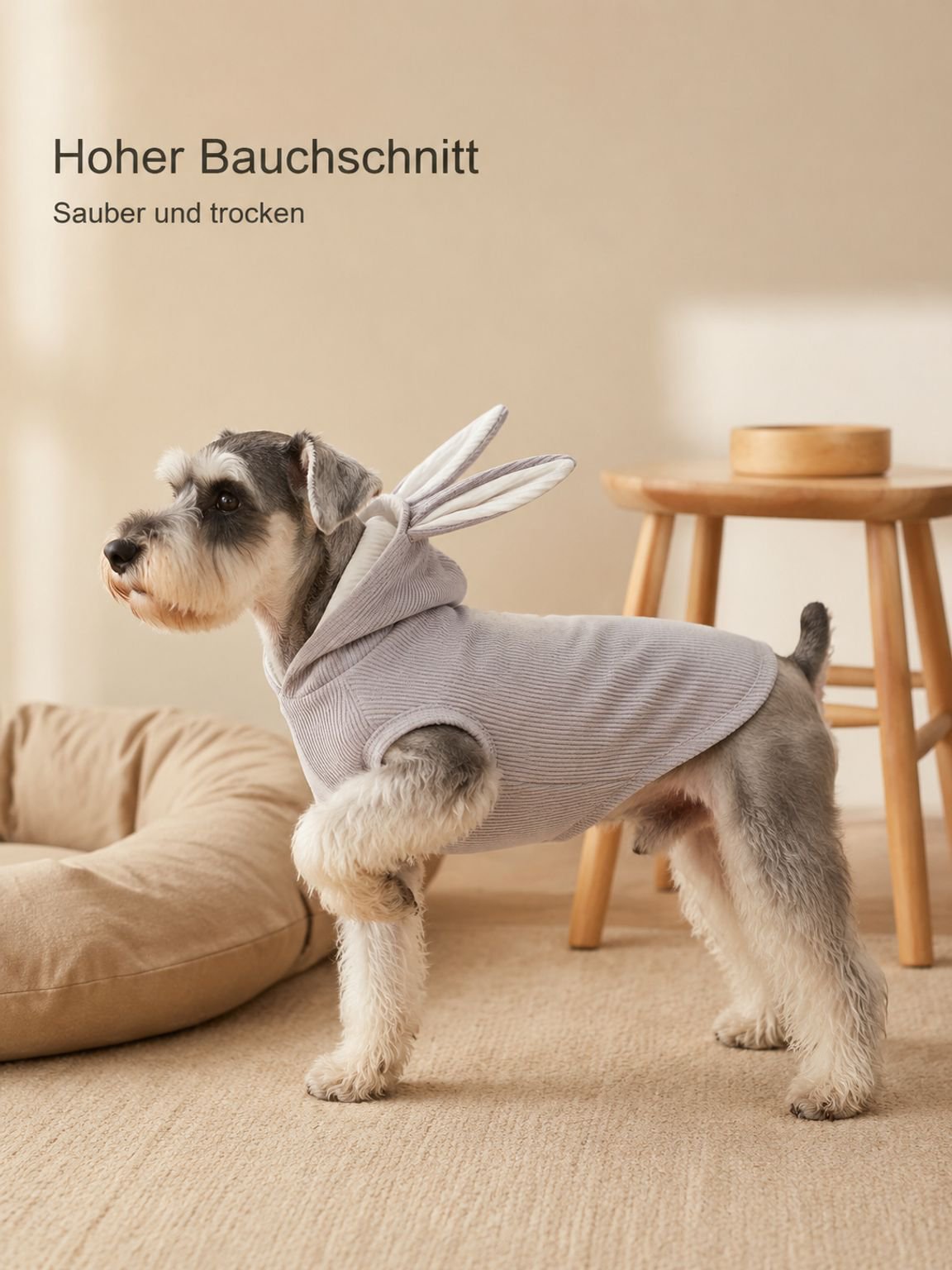 Hasenohren-Sweatshirts für Hunde, Bichons, Teddy-Hunde, Katzen-Haustierkleidung, Herbst-, Winter-, F