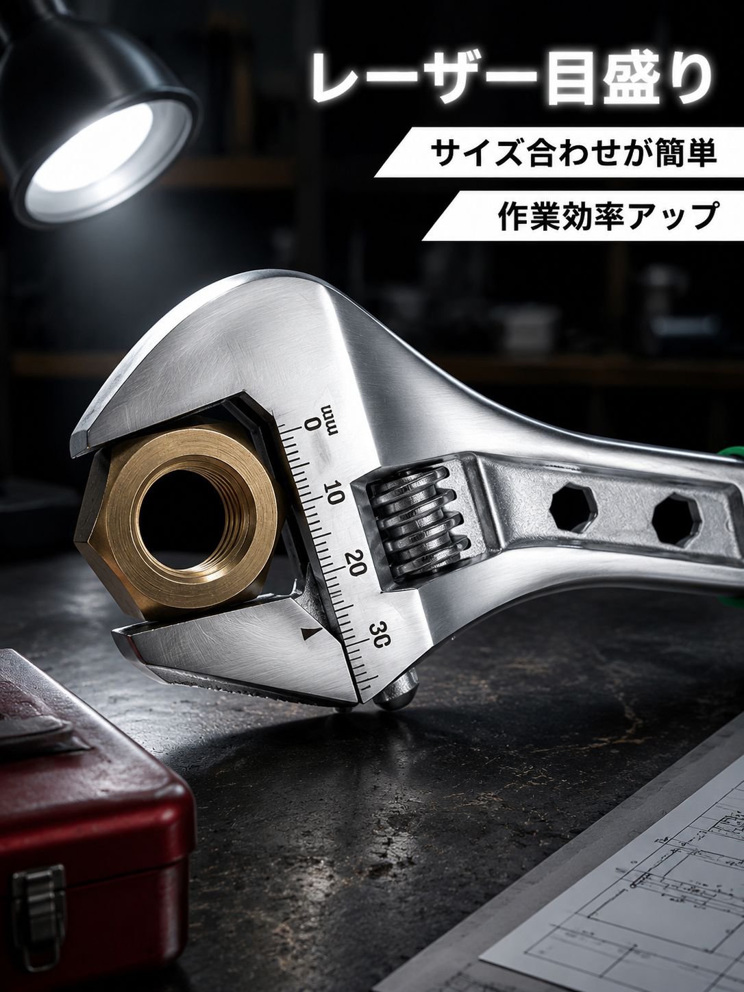 開口部の広い多機能レンチ