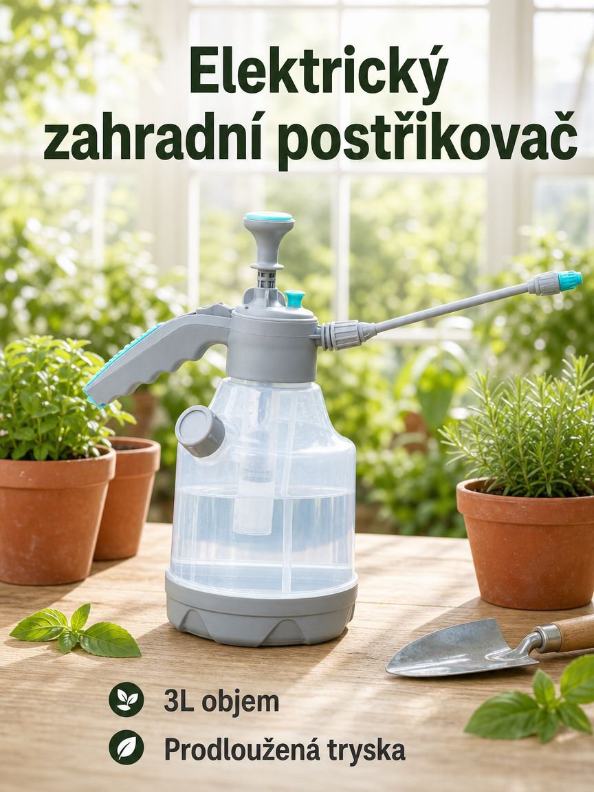 Velkokapacitní elektrický vysokotlaký postřikovač na zalévání květin