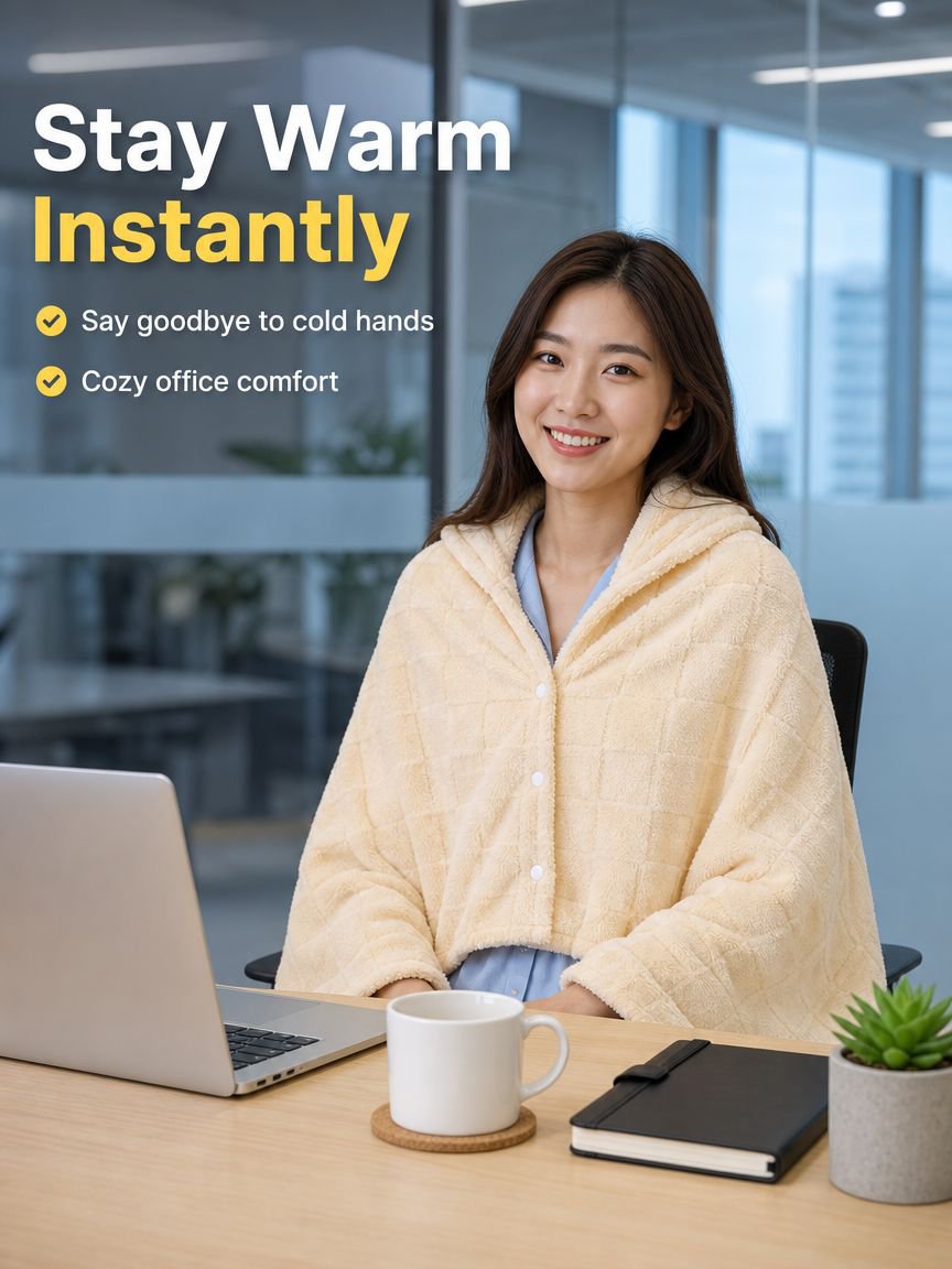 Detachable Snap Fleece Throw