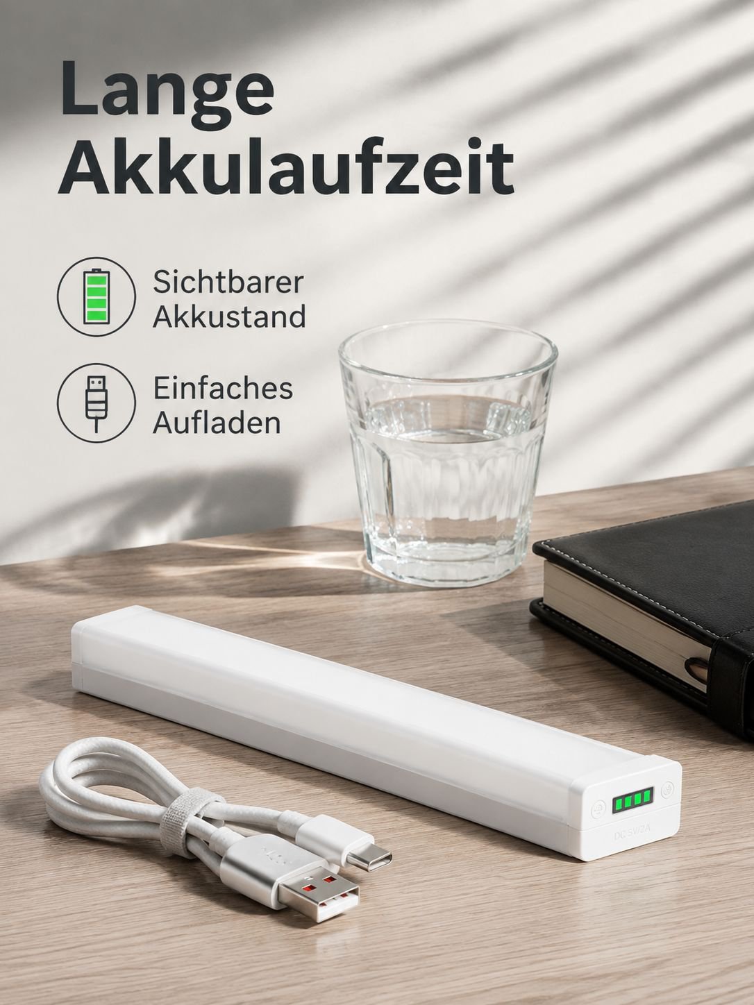 Intelligente LED-Nachtleuchte mit Bewegungserkennung, Magnetstreifen und kabelloser Funktion